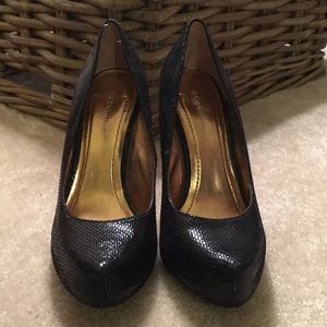 BCBGeneration Black Leather Heels
